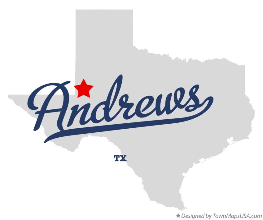 Map of Andrews, TX, Texas