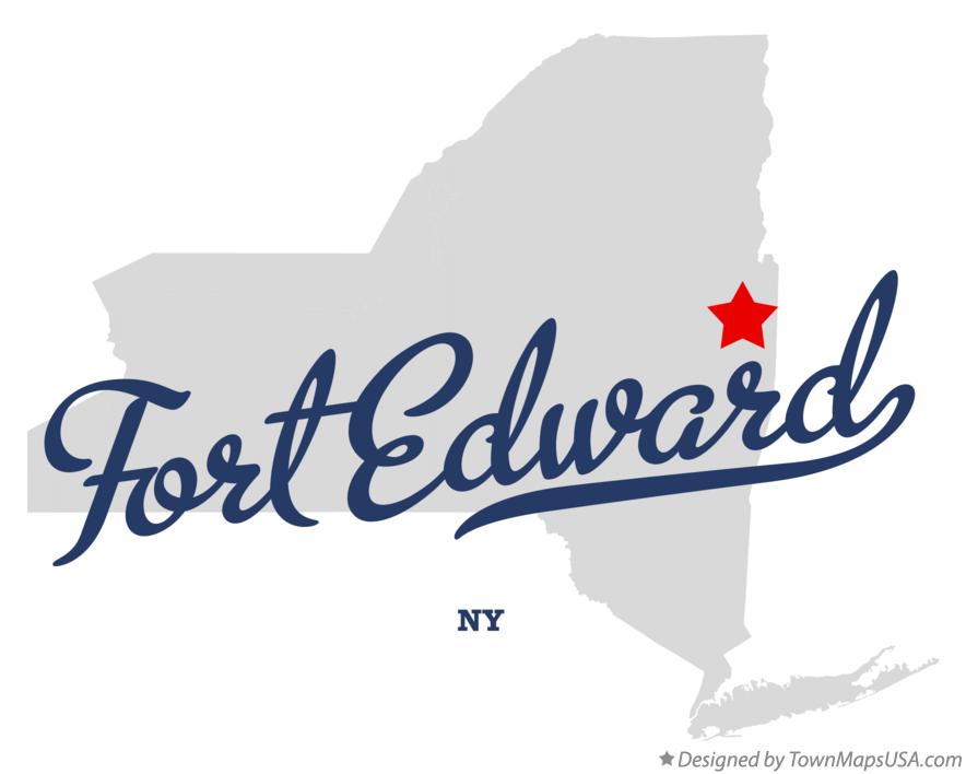 Map of Fort Edward, NY, New York