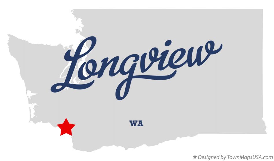 Map of Longview, WA, Washington