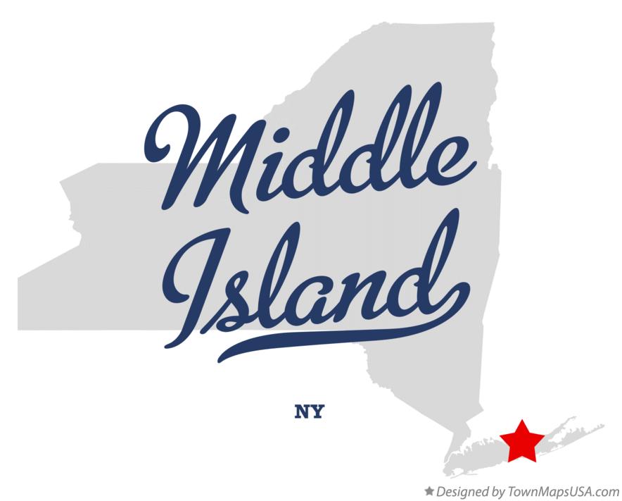 Map of Middle Island, NY, New York