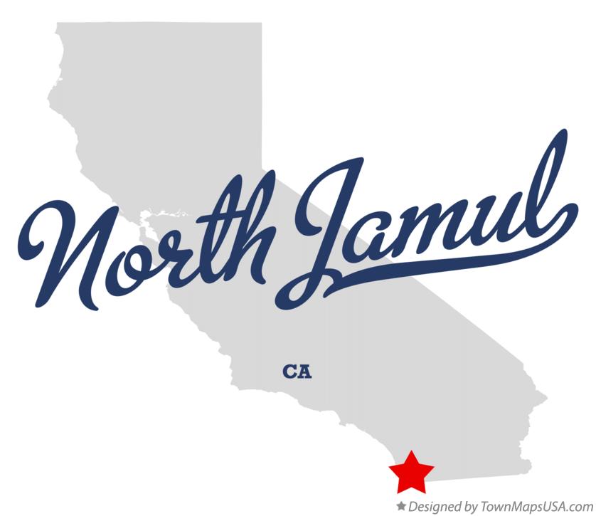 Map of North Jamul, CA, California