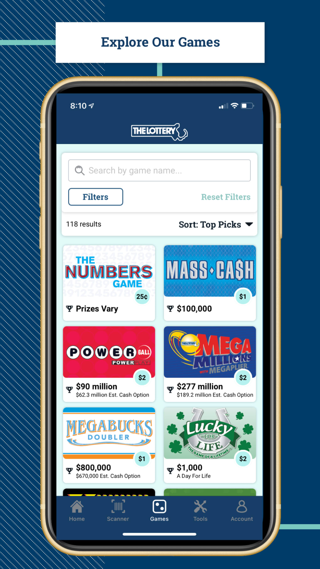 MA Lottery สำหรับ iPhone ดาวน์โหลด
