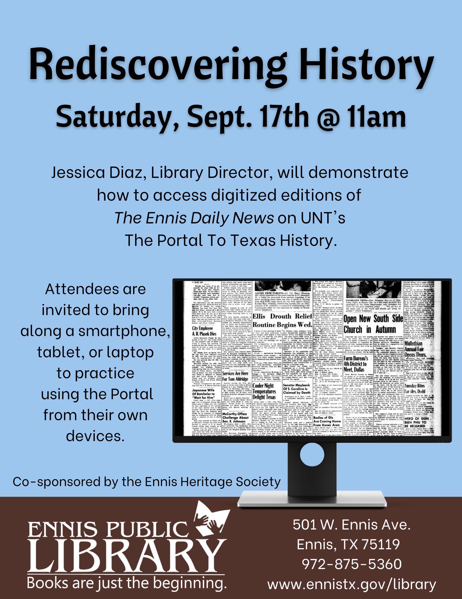 Official Website for the City of Ennis, Texas Rediscovering History